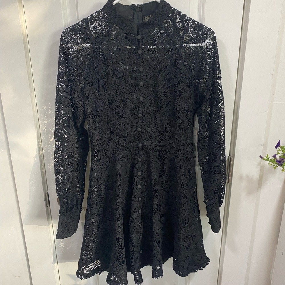 Bloomingdale’s Black Lace Dress. New with tags!